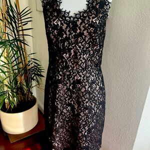 Shoshanna black lace dress size 6